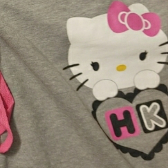 Hello Kitty Logo Gray Sweatpants XS to Small - Picture 3 of 7